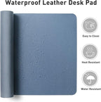 Aothia Leather Desk Pad Protector, Mouse Pad, Office Desk Mat, Non-Slip PU - Image 6