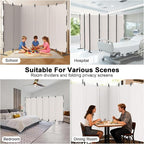 Kecreque 6 Panel Room Divider, 6ft Folding Screen Portable Wall Partition Room - Image 6