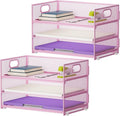 Marbrasse 3 Tier Paper Organizer Letter Tray, Mesh File Organizer by Marbrasse