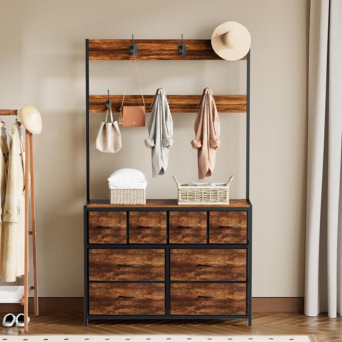 YKVIQBY 8 Drawer Dresser with 6 Double Hooks, 68.9" Tall Closet Organizer and - Image 3