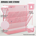 EASEPRES Desk File Organizer Mesh 4-Tier, Hanging Wall Mount Document - Image 3