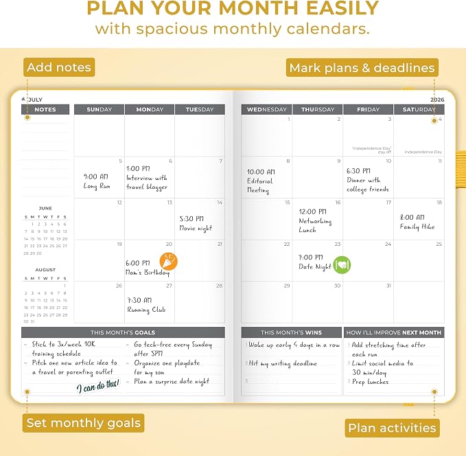 Clever Fox Dated Planner 2026-2027 – Weekly Life Planner Notebook - Image 7