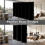 Kecreque 6 Panel Room Divider, 6ft Folding Screen Portable Wall Partition Room - Image 4