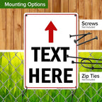 Custom Arrow, Custom Directional Sign, Up Arrow, 10x14 Inches, Rust Free .040 - Image 5