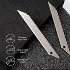 Gomake 100pcs Knife Replacement Blades, 30 Degree Carbon Steel 9mm Snap Off - Image 5