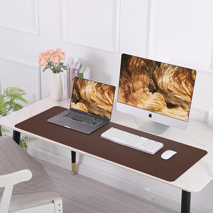 Leather Desk pad Protector, Large Desk mat - Image 7