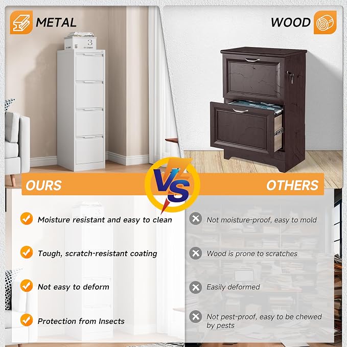 Bestoo 4-Drawer File Cabinet - Image 5