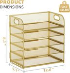 Marbrasse Paper Organizer Letter Tray, 5 Tier Mesh File Organizer - Image 3