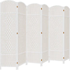 DURASPACE 6 Panel Room Divider, 6ft Tall Folding Privacy Screen, 360°Rotation by DURASPACE