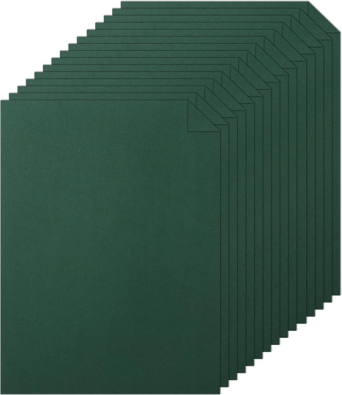 Silunkia 28 Sheets Dark Green Cardstock 8.5 x 11 Craft Paper, 92lb Heavyweight by Silunkia