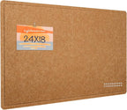 Bulletin Board, 24 x 18 inches Felt Board Decorative Pin Board, Cork Board by Lightomorrow