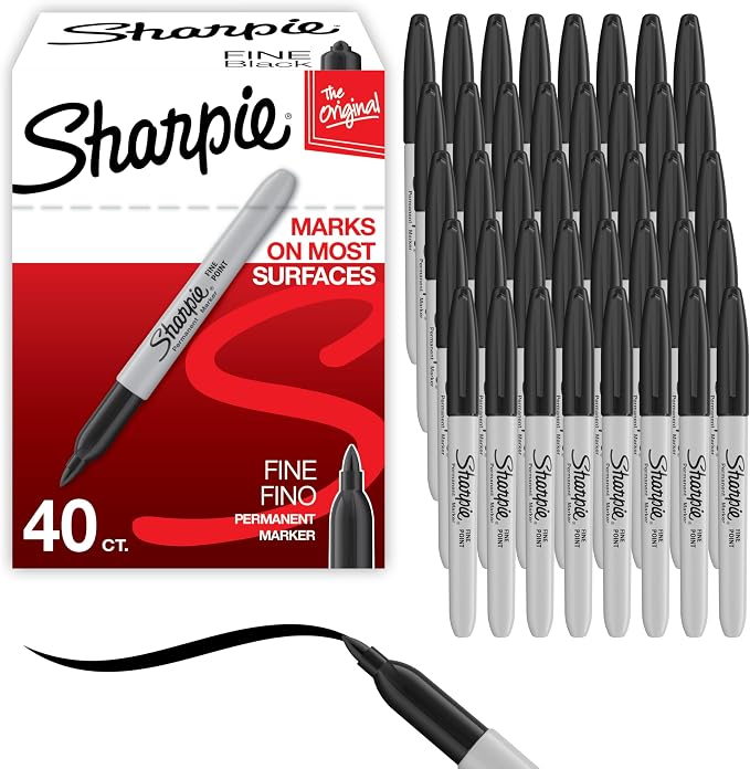Sharpie Permanent Markers, Fine Point, Bulk Set by Sharpie