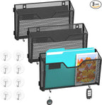 SUPEASY Magnetic File Holder, 3 Pack File Folder Organizer, Wall File Organizer by SUPEASY