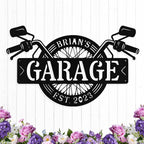 Custom Motorcycle Wheel Metal Signs Personalized Biker Name Sign Custom Garage by HengMeiZiK