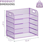 Marbrasse Paper Organizer Letter Tray, 5 Tier Mesh File Organizer - Image 3