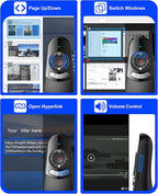 DinoFire USB Type C Wireless Presentation Clicker, BT&RF 2.4GHz Dual Modes - Image 4