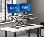 FITUEYES Height Adjustable Standing Desk 36” Wide Sit to Stand Converter Stand - Image 6