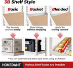 HOMEDANT 47.7" W 5 Tier Heavy Duty Garage Shelving Adjustable Metal Rack - Image 4