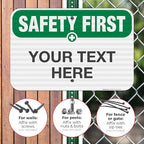 Custom Safety First Sign, OSHA Sign, 12x18 Inches, 3M EGP Reflective .063 - Image 4