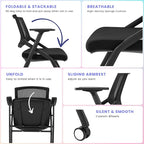 40 Pack Chairs Stackable Conference Room Chairs - Image 5