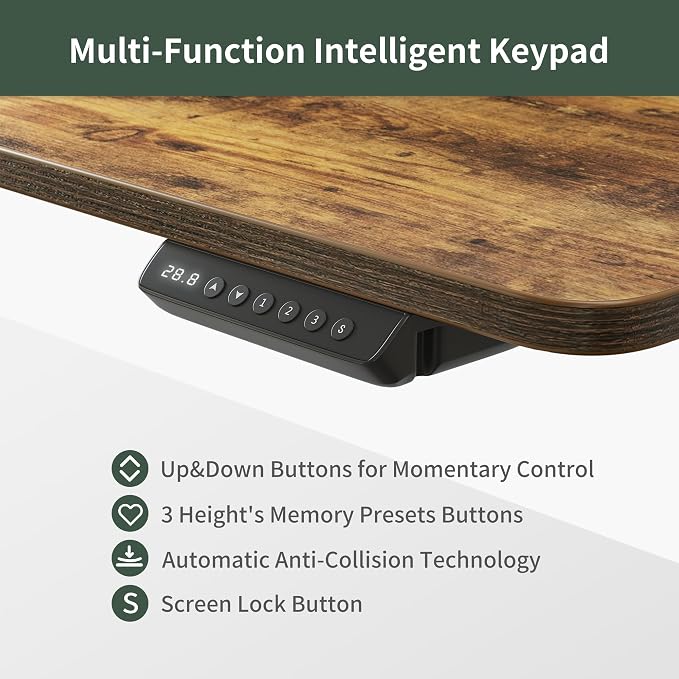 FEZIBO 55'' x 24" Height Adjustable Electric Standing Desk - Image 6