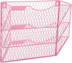 EASEPRES Mail Organizer Wall Mount Hanging File Holder Storage, Metal Chicken - Image 7