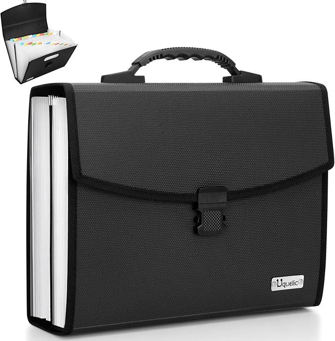 Uquelic 26 Pockets Expanding File Folder Organizer by Uquelic