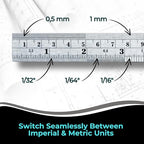 6 Inch Metal Ruler Bulk Set - Image 7