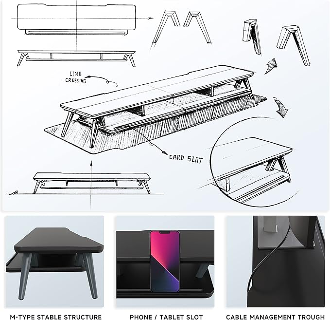 Fenge Dual Monitor Stand, Monitor Stands Riser - Image 5