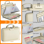Fireproof File Organizer with Lock, Hard-Shell Case Fireproof Document Box with - Image 4
