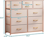 LUMTOK 10-Drawer Dresser, Fabric Storage Dressers Drawers - Image 3