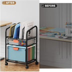 Marbrasse Rolling File Cart - Image 5