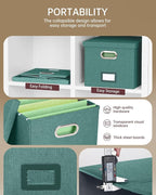2 Pack File Storage Organizer, Document Organizer, Portable File Box - Image 2