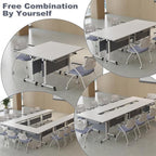 Conference Table for 4-10 People, Wooden Meeting Room Table - Image 4