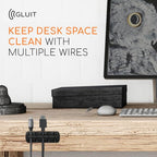 GLUIT Adhesive Desktop Cable Organizer 15 Slots Versatile Cord Holders Wire - Image 8