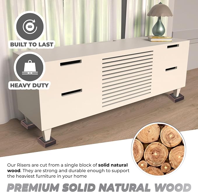 Bed Risers, Furniture Risers Can be Adjusted to 2'' 3''or 4'', Lifts Furniture - Image 4