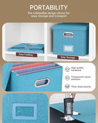 2 Pack File Storage Organizer, Document Organizer, Portable File Box - Image 2
