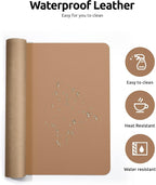 YSAGi Leather Desk Protector, Office Mat, Large Mouse Mat, Non-Slip PU Leather - Image 4