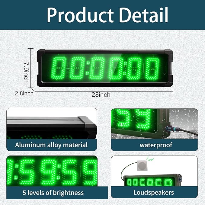 Large LED Display Digital Race Timer - Image 2
