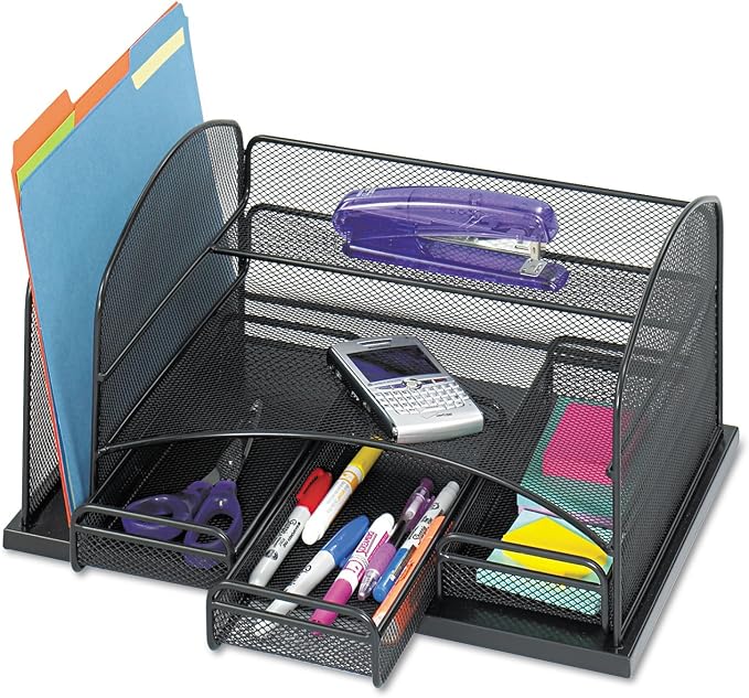 Safco Products 3252BL Onyx Mesh Desktop Organizer by SafcoProducts