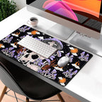 Black Mouse Pad Mushroom Desk Pad Skull Skeleton Purple Pc Laptop Office - Image 7