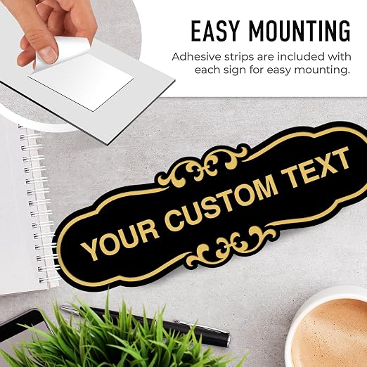 Custom Wall or Door Sign, Personalized Plaque Engraved Message - Image 6