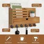 Lucundm Key Holder Wall Mount, Mail Holder - Image 2