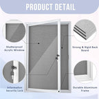 Homezelle Enclosed Bulletin Board 36"x24" Outdoor Weatherproof Cork Noticeboard - Image 3