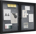 48"x36" Lockable Enclosed Bulletin Board, Outdoor Flet Weather-Resistant by Unknown