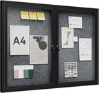 48"x36" Lockable Enclosed Bulletin Board, Outdoor Flet Weather-Resistant by Unknown