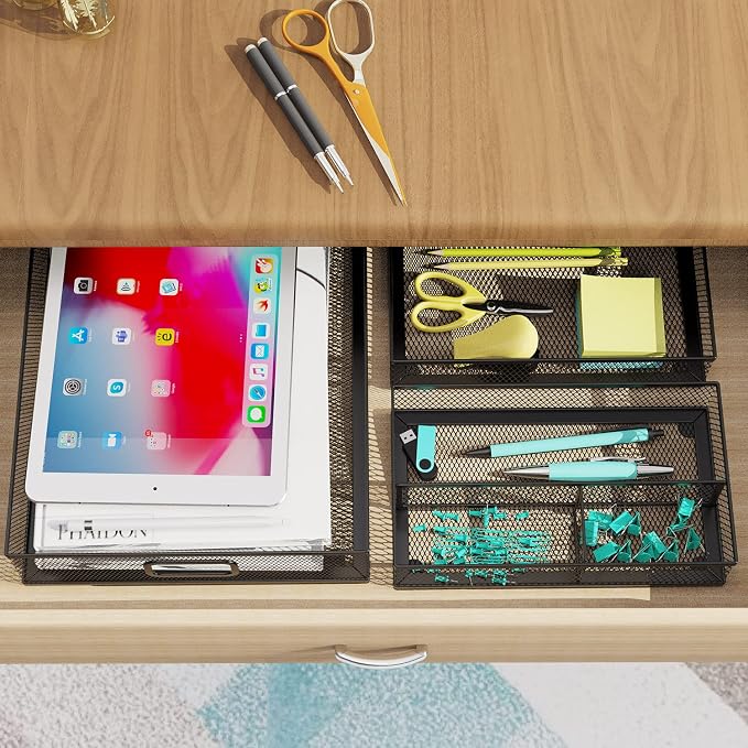 ITAYVAN Desk Drawer Organizer Set, Paper Organizer Letter Tray - Image 6