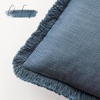 Foindtower Set of 2 Decorative Linen Fringe Throw Pillow Covers Cozy Boho - Image 3