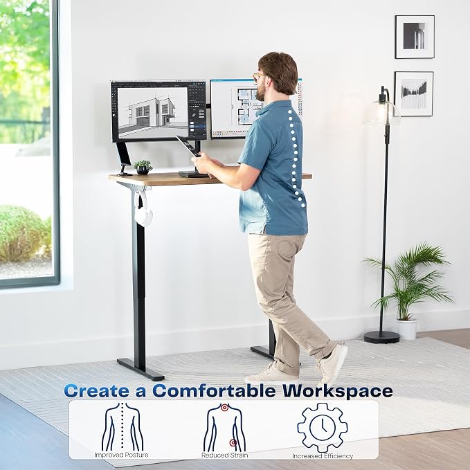 VIVO Electric 43 x 24 in Standing Desk, Memory Height Adjustment, 1B Series - Image 4