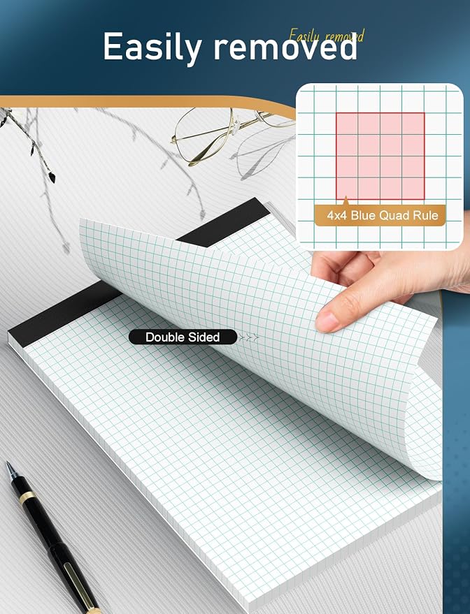 Zaviko Graph Paper Notebook 8.5 x 11, 36 Pack Grid Paper Notebook, 8-1/2" x 11" - Image 3